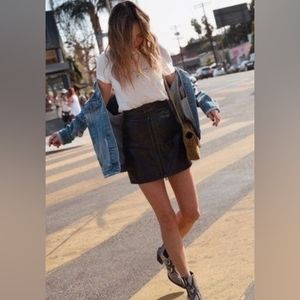 NWT Paige zip-front skirt with sparkle coating, 30 in waist